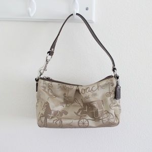 Brown Coach Purse with Coach Graphics